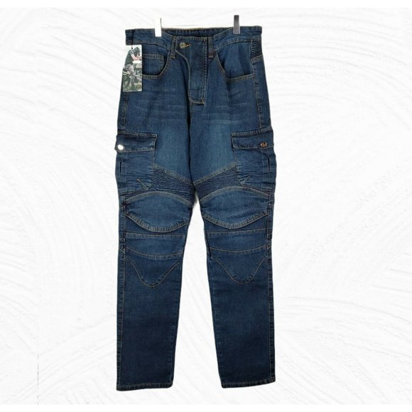 Men's Motorcycle Motorbike Riding Jeans SizeXS Asian Sz Please See Des…